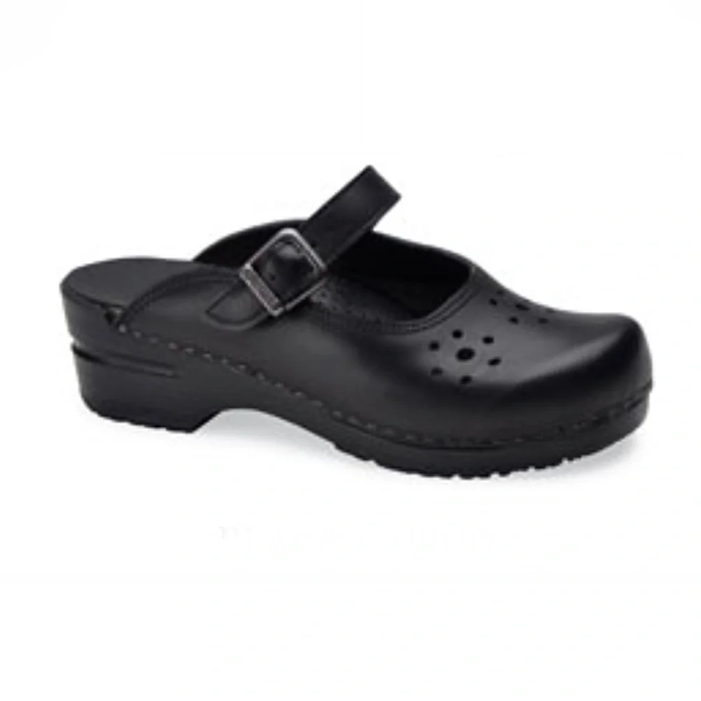 DANSKO Merrie Clogs Black Leather Mary Jane Slip-on Styling EU 37 / US 6.5-7 - Picture 11 of 12